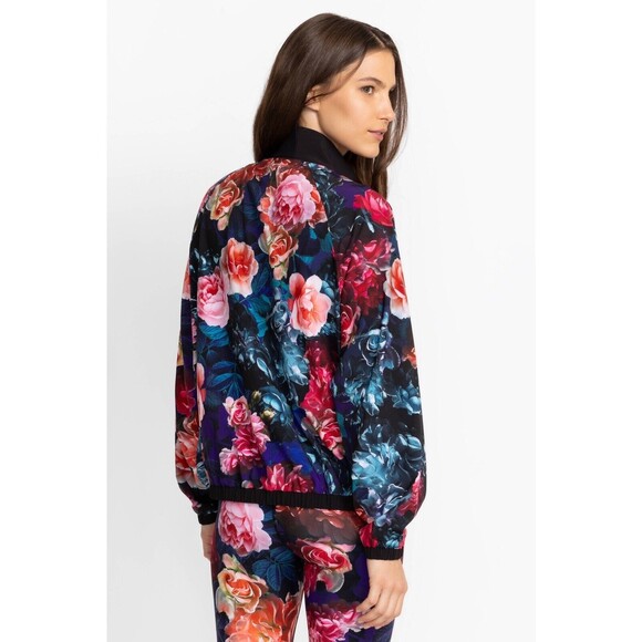 JOHNNY WAS ACTIVE STUDIO FULL ZIP JACKET Size XS But Oversized‎ NWOT Floral $318 - Picture 2 of 12